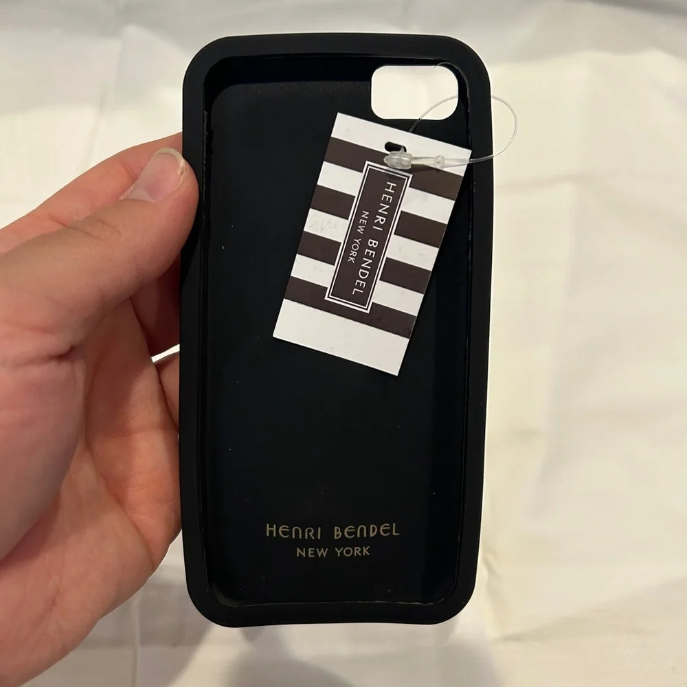 Henri Bendel iPhone 6/7 jeweled butterfly phone case with finger strap